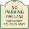 Signmission Fire Lane Emergency Vehicles Only Heavy-Gauge Aluminum Architectural Sign, 18" x 18", TG-1818-23985 A-DES-TG-1818-23985 - alternate 1
